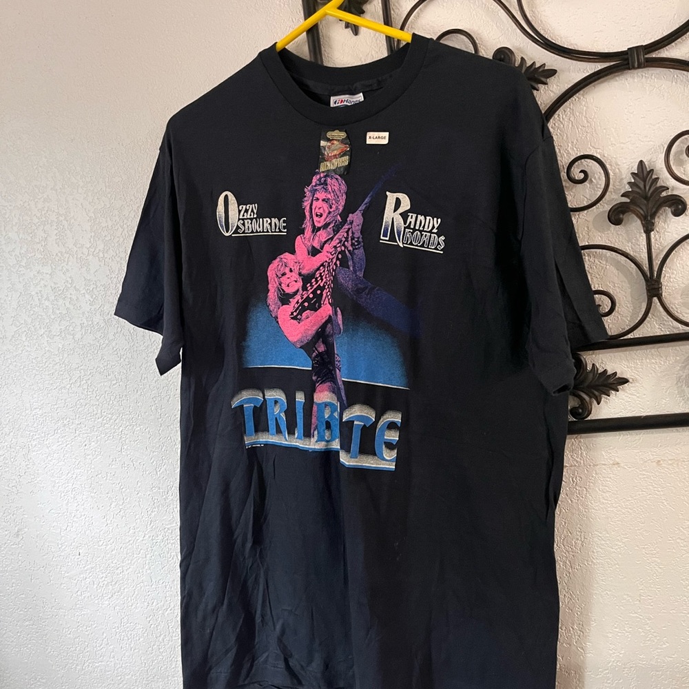Dead stock vintage Ozzy Osbourne and Randy Rhodes Tribute tour tee